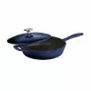 Gourmet 10 in. Enameled Cast Iron Skillet in Gradated Cobalt with Lid by Tramontina -Cookware Sales Shop gradated cobalt tramontina skillets 80131 067ds 64 1000
