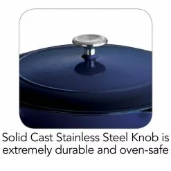 Gourmet 12 in. Enameled Cast Iron Skillet in Gradated Cobalt with Lid by Tramontina 17 Gourmet 12 in. Enameled Cast Iron Skillet in Gradated Cobalt with Lid by Tramontina -Cookware Sales Shop gradated cobalt tramontina skillets 80131 068ds 44 1000