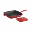Gourmet 11.5 in. Enameled Cast Iron Grill Pan in Gradated Red with Bacon Press by Tramontina 2 Gourmet 11.5 in. Enameled Cast Iron Grill Pan in Gradated Red with Bacon Press by Tramontina -Cookware Sales Shop gradated red tramontina grill pans 80131 059ds 64 1000