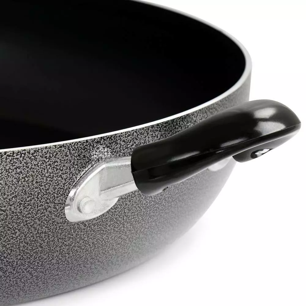 Professional Results 16 in. Aluminum Nonstick Stovetop Deep Frying Pan in Granite with Lid by Better Chef 7 Professional Results 16 in. Aluminum Nonstick Stovetop Deep Frying Pan in Granite with Lid by Better Chef - Image 5