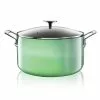 5 qt. Round Green Aluminum Nonstick Ultra-Durable Mineral and Diamond Coating Gradient Brasier Stock Pot with Lid by GRANITESTONE 2 5 qt. Round Green Aluminum Nonstick Ultra-Durable Mineral and Diamond Coating Gradient Brasier Stock Pot with Lid by GRANITESTONE -Cookware Sales Shop granitestone braisers 7505 64 1000
