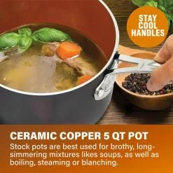 10-Piece Aluminum Ti-Ceramic Nonstick Round Cookware Set with Lids in Graphite by Gotham Steel -Cookware Sales Shop graphite gotham steel pot pan sets 1129 fa 1000