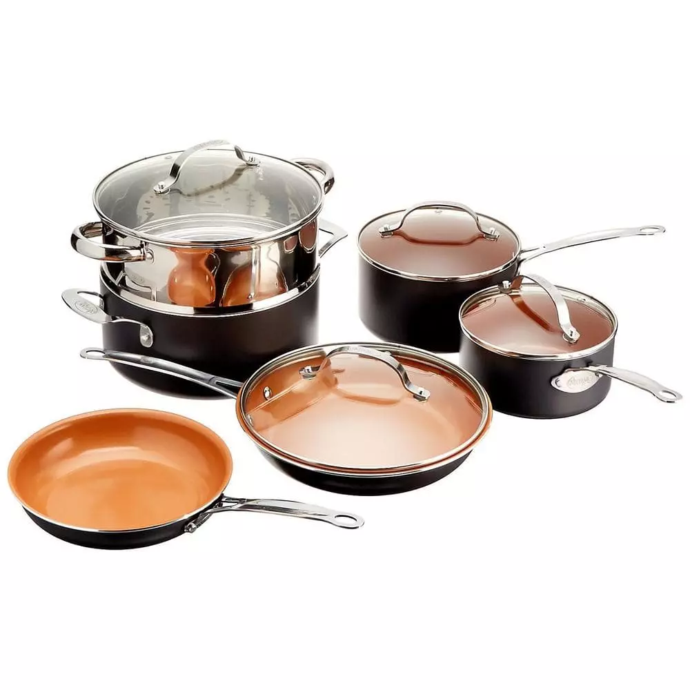 15-Piece Aluminum Ti-Ceramic Nonstick Cookware Set with Square Pans and Lids by Gotham Steel 4 15-Piece Aluminum Ti-Ceramic Nonstick Cookware Set with Square Pans and Lids by Gotham Steel - Image 2