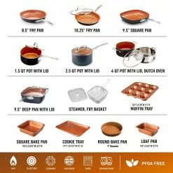 20-Piece Aluminum Ti-Ceramic Nonstick Cookware and Bakeware Set in Graphite by Gotham Steel -Cookware Sales Shop graphite gotham steel pot pan sets 1922 c3 1000