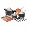 14-Piece Aluminum Ti-Ceramic Nonstick Cookware Set with Utensils by Gotham Steel -Cookware Sales Shop graphite gotham steel pot pan sets 2173 64 1000