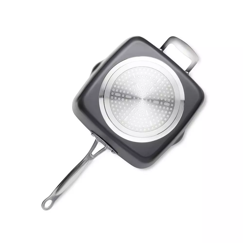 9.5 in. Aluminum Ti-Ceramic Non-Stick Deep Square Fry Pan Set (4-Piece ) by Gotham Steel 5 9.5 in. Aluminum Ti-Ceramic Non-Stick Deep Square Fry Pan Set (4-Piece ) by Gotham Steel - Image 3