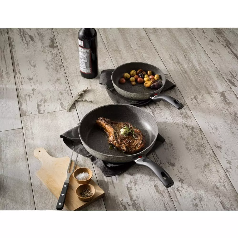 Parma 2-Piece Aluminum Ceramic Nonstick Frying Pan Set in Gray by Ballarini 4 Parma 2-Piece Aluminum Ceramic Nonstick Frying Pan Set in Gray by Ballarini - Image 2