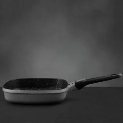 GEM Stay Cool 10 in. Cast Aluminum Nonstick Grill Pan in Gray by BergHOFF -Cookware Sales Shop gray berghoff grill pans 2307428 4f 1000