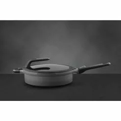 GEM Stay Cool 3.2 qt. Cast Aluminum Nonstick Saute Pan in Gray with Glass Lid by BergHOFF -Cookware Sales Shop gray berghoff saute pans 2307421 31 1000