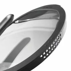 GEM Stay Cool 3.2 qt. Cast Aluminum Nonstick Saute Pan in Gray with Glass Lid by BergHOFF -Cookware Sales Shop gray berghoff saute pans 2307421 4f 1000