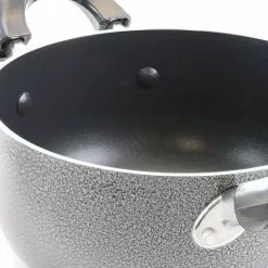 4 qt. Round Aluminum Nonstick Dutch Oven in Gray with Glass Lid by Better Chef -Cookware Sales Shop gray better chef dutch ovens 98580238m 1f 1000