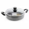 12 in. Aluminum Nonstick Frying Pan in Gray with Glass Lid by Better Chef 2 12 in. Aluminum Nonstick Frying Pan in Gray with Glass Lid by Better Chef -Cookware Sales Shop gray better chef skillets 98580247m 64 1000
