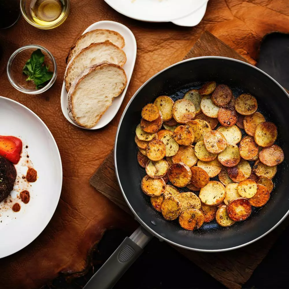 12 in. Aluminum Nonstick Frying Pan in Gray by Better Chef 6 12 in. Aluminum Nonstick Frying Pan in Gray by Better Chef - Image 4