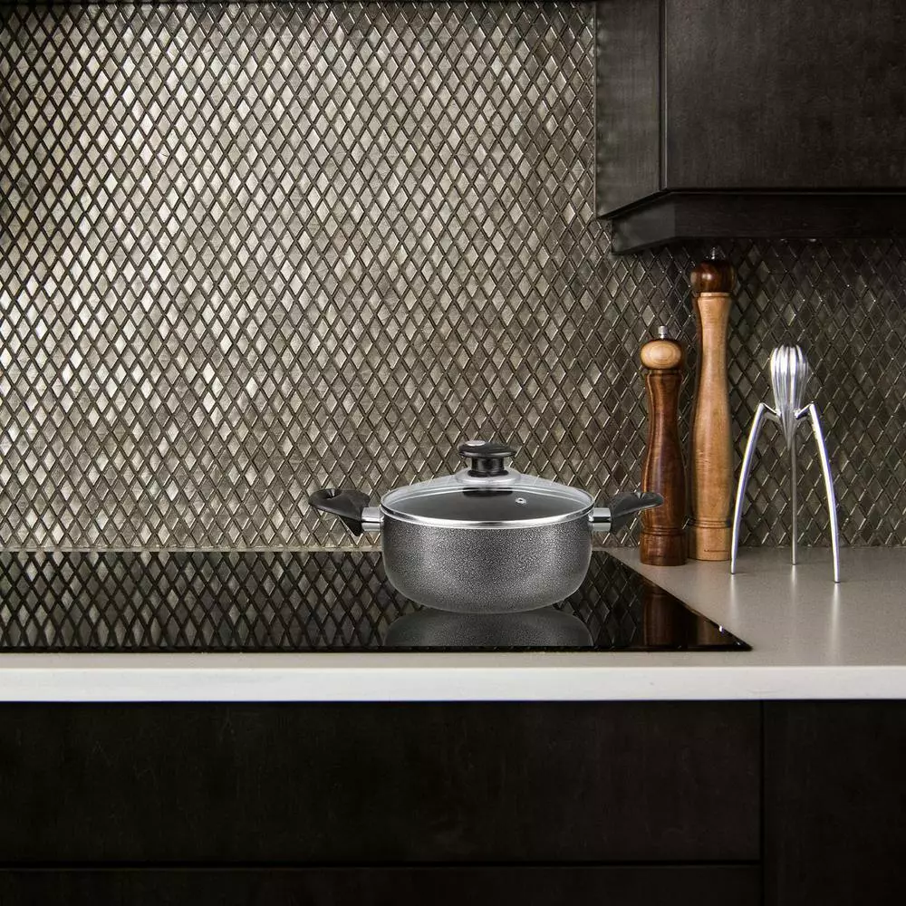 2 qt. Round Aluminum Dutch Oven in Gray with Lid by Brentwood 6 2 qt. Round Aluminum Dutch Oven in Gray with Lid by Brentwood - Image 4