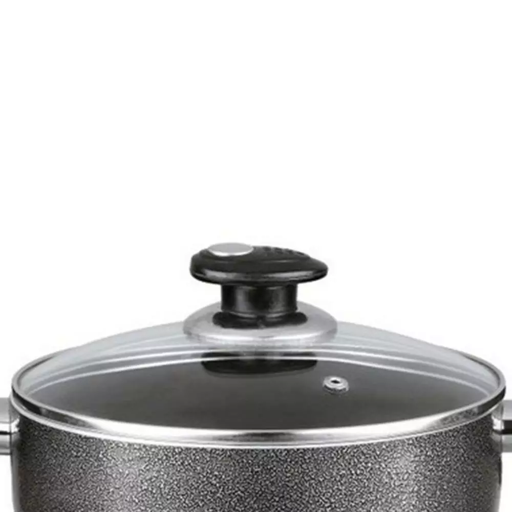 2 qt. Round Aluminum Dutch Oven in Gray with Lid by Brentwood 4 2 qt. Round Aluminum Dutch Oven in Gray with Lid by Brentwood - Image 2