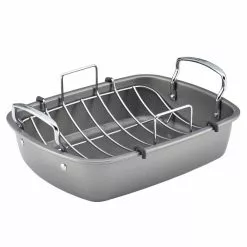 17 in. x 13 in. Nonstick Bakeware Roaster with U-Rack by Circulon