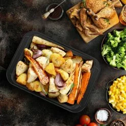 Nonstick Roasting Pan Set by Classic Cuisine 11 Nonstick Roasting Pan Set by Classic Cuisine -Cookware Sales Shop gray classic cuisine roasting pans hw031102 31 1000