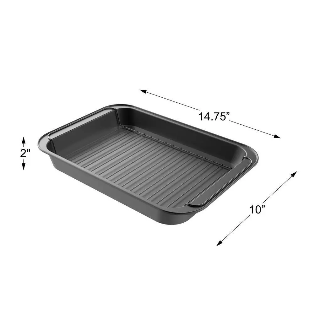 Nonstick Roasting Pan Set by Classic Cuisine 4 Nonstick Roasting Pan Set by Classic Cuisine - Image 2