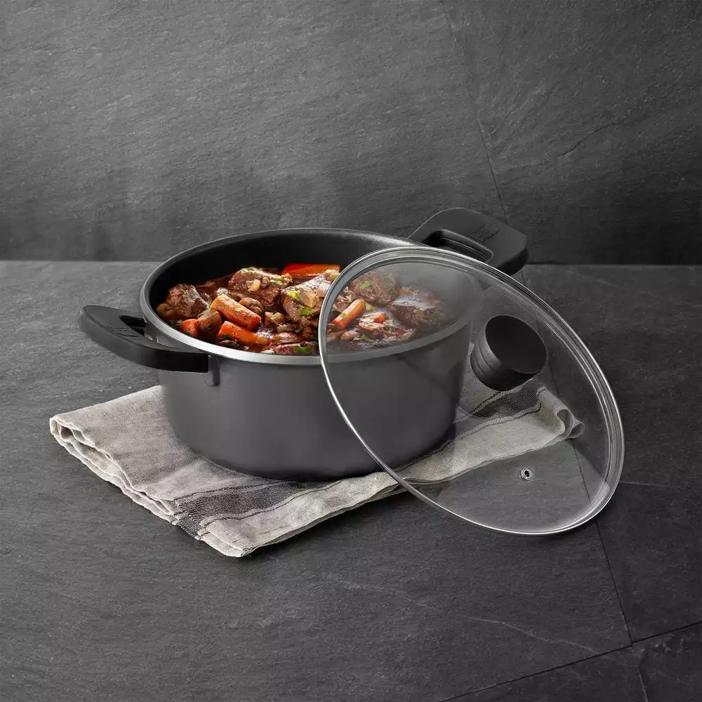 4.5 qt. Cast Aluminum Dutch Oven in Retro Gray with Lid by BERGNER 10 4.5 qt. Cast Aluminum Dutch Oven in Retro Gray with Lid by BERGNER - Image 8
