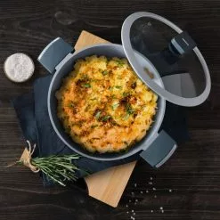 Gastro Ceramic Cast Aluminum 4.8 qt. Dutch Oven with Tempered Glass Lid by MasterPRO 17 Gastro Ceramic Cast Aluminum 4.8 qt. Dutch Oven with Tempered Glass Lid by MasterPRO -Cookware Sales Shop gray dutch ovens mpus14026gry 31 1000