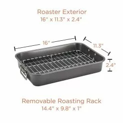 Bakeware Steel Roasting Pan by Farberware 13 Bakeware Steel Roasting Pan by Farberware -Cookware Sales Shop gray farberware roasting pans 57026 c3 1000
