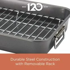 Bakeware Steel Roasting Pan by Farberware 17 Bakeware Steel Roasting Pan by Farberware -Cookware Sales Shop gray farberware roasting pans 57026 fa 1000