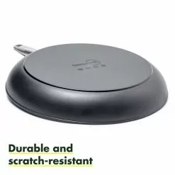 Chatham 12 in. Hard-Anodized Aluminum Ceramic Nonstick Frying Pan in Gray by GreenPan -Cookware Sales Shop gray greenpan skillets cc000122 001 1f 1000