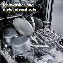 Chatham 12 in. Hard-Anodized Aluminum Ceramic Nonstick Frying Pan in Gray by GreenPan -Cookware Sales Shop gray greenpan skillets cc000122 001 44 1000