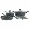 Legacy 8-Piece Gray Aluminum Nonstick Cookware Set by Oster -Cookware Sales Shop gray oster pot pan sets 985116652m 64 1000