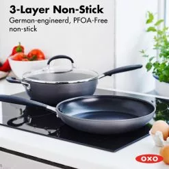 Good Grips 10-Piece Hard-Anodized Aluminum Nonstick Cookware Set in Gray by OXO 14 Good Grips 10-Piece Hard-Anodized Aluminum Nonstick Cookware Set in Gray by OXO -Cookware Sales Shop gray oxo pot pan sets cc002667 001 fa 1000