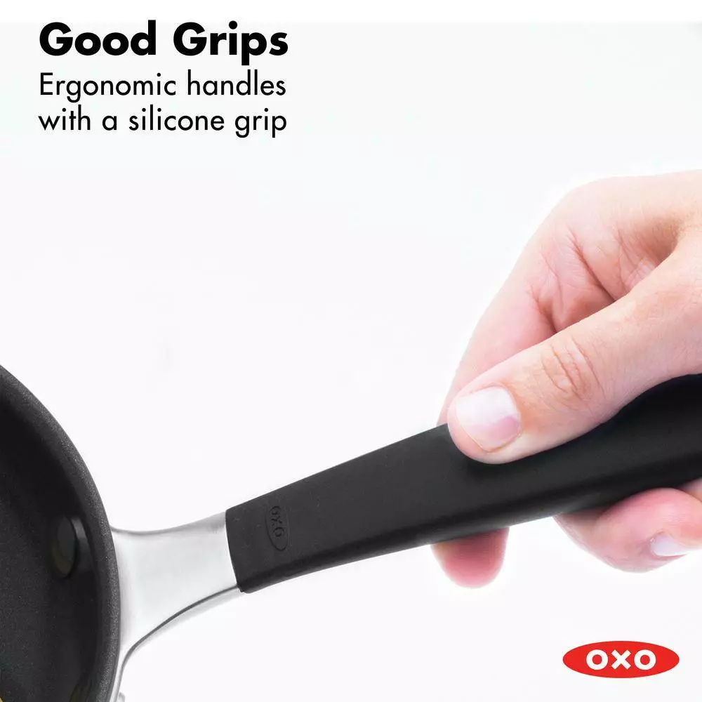 Good Grips 10 in. Hard-Anodized Aluminum Nonstick Frying Pan in Gray by OXO 6 Good Grips 10 in. Hard-Anodized Aluminum Nonstick Frying Pan in Gray by OXO - Image 4