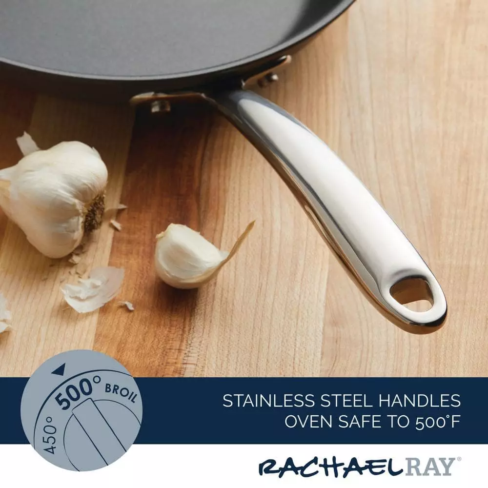 11-Piece Stainless Steel Professional Cookware Set with Lids by Rachael Ray 5 11-Piece Stainless Steel Professional Cookware Set with Lids by Rachael Ray - Image 3