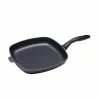 Classic Series Induction 12 in. Cast Aluminum Nonstick Grill Pan in Gray by Swiss Diamond -Cookware Sales Shop gray swiss diamond grill pans sd63281i 64 1000