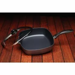 Classic Series 5 qt. Cast Aluminum Nonstick Saute Pan in Gray with Glass Lid by Swiss Diamond 7 Classic Series 5 qt. Cast Aluminum Nonstick Saute Pan in Gray with Glass Lid by Swiss Diamond -Cookware Sales Shop gray swiss diamond saute pans 66283c 4f 1000