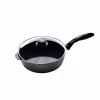 Classic Series 3.2 qt. Cast Aluminum Nonstick Saute Pan in Gray with Glass Lid by Swiss Diamond 2 Classic Series 3.2 qt. Cast Aluminum Nonstick Saute Pan in Gray with Glass Lid by Swiss Diamond -Cookware Sales Shop gray swiss diamond saute pans 6724c 64 1000