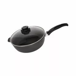 Swiss Titan 3.2 qt. Titanium Nonstick Saute Pan in Gray with Glass Lid by Swiss Diamond