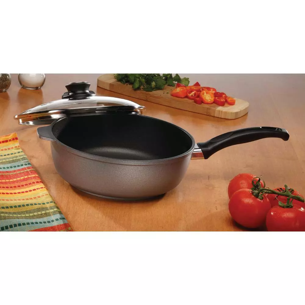 Swiss Titan 3.2 qt. Titanium Nonstick Saute Pan in Gray with Glass Lid by Swiss Diamond 4 Swiss Titan 3.2 qt. Titanium Nonstick Saute Pan in Gray with Glass Lid by Swiss Diamond - Image 2