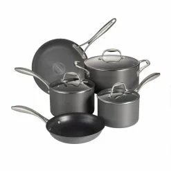 8-Piece Hard-Anodized Aluminum Cookware Set by Tramontina