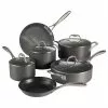 10-Piece Hard Anodized Cookware Set by Tramontina -Cookware Sales Shop gray tramontina sauce pans 80123 006ds 64 1000