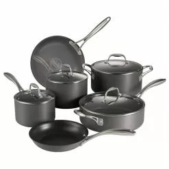 10-Piece Hard Anodized Cookware Set by Tramontina