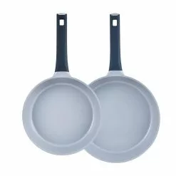 2-Piece Gastro Ceramic Durable Cast Aluminum Fry Pan Set by MasterPRO -Cookware Sales Shop gray woks stir fry pans mpus14022gry c3 1000