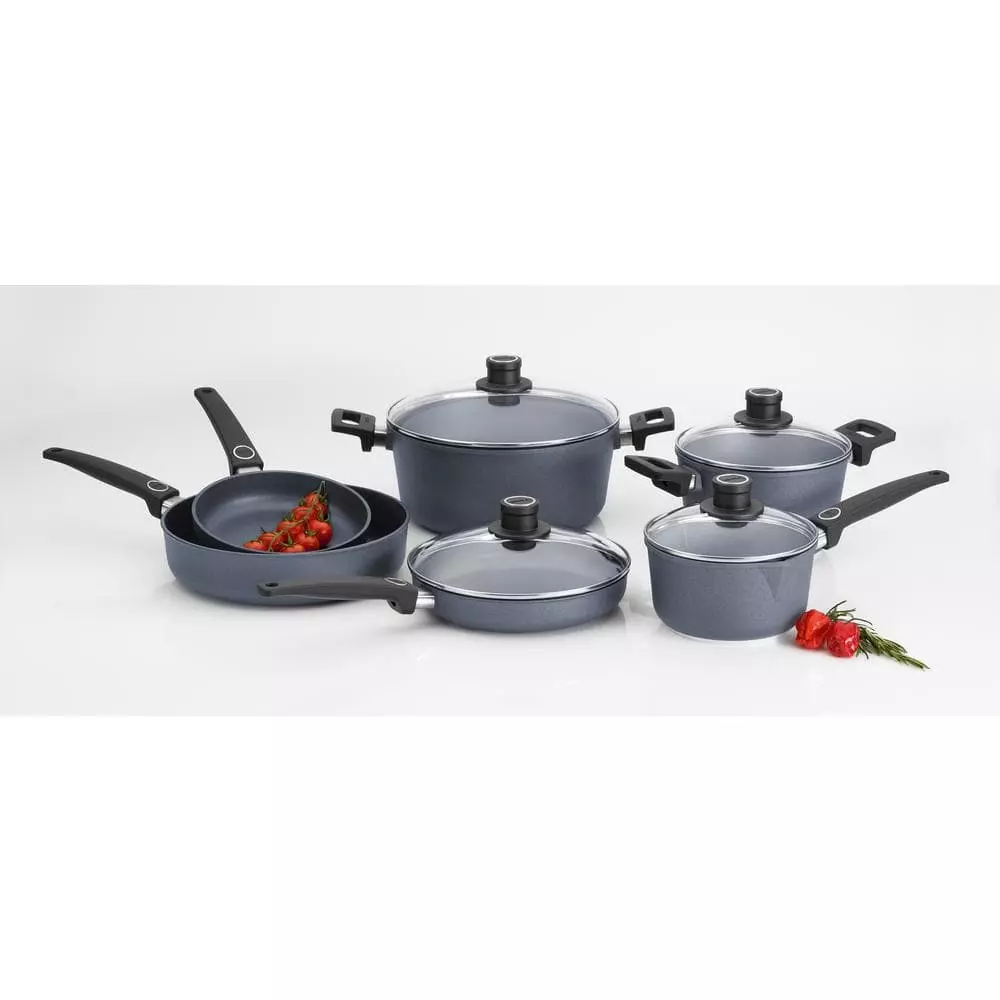 Diamond LITE 10-Piece Cast Aluminum Nonstick Cookware Set in Gray by Woll 5 Diamond LITE 10-Piece Cast Aluminum Nonstick Cookware Set in Gray by Woll - Image 3