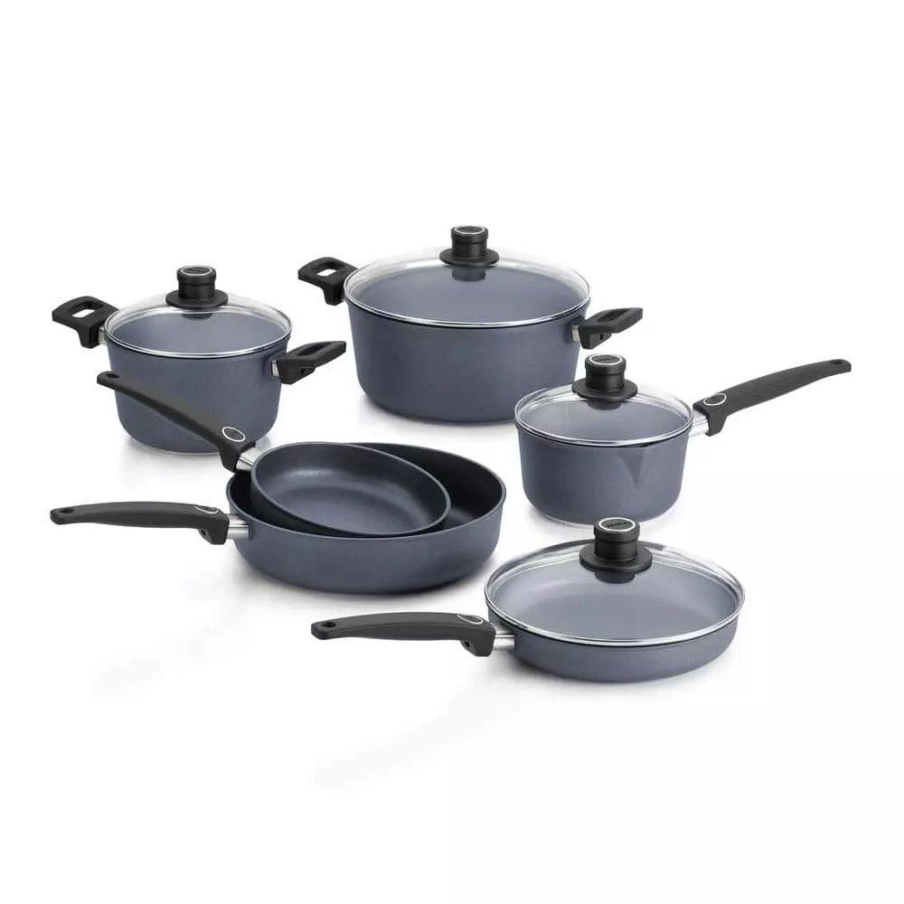Diamond LITE 10-Piece Cast Aluminum Nonstick Cookware Set in Gray by Woll 3 Diamond LITE 10-Piece Cast Aluminum Nonstick Cookware Set in Gray by Woll