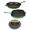 Neo 3-Piece Cast Iron Cookware Set in Green by BergHOFF -Cookware Sales Shop green berghoff pot pan sets 2211961 64 1000