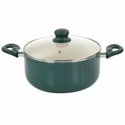 Gazebo Ceramic Nonstick Aluminum 11-Piece Cookware Set in Green by GIBSON HOME -Cookware Sales Shop green gibson home pot pan sets 985117052m 76 1000