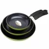 Green Earth 3-Piece Aluminum Ceramic Nonstick Frying Pan Set in Green by Ozeri 1 Green Earth 3-Piece Aluminum Ceramic Nonstick Frying Pan Set in Green by Ozeri -Cookware Sales Shop green ozeri skillets zp1 3p 64 1000