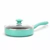 Diamond 5 qt. Aluminum Ceramic Nonstick Saute Pan in Turquoise with Glass Lid by GreenLife