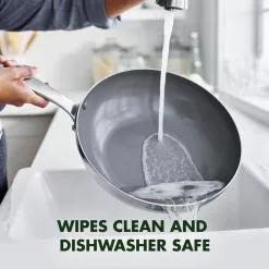 Chatham 11 in. Stainless Steel Ceramic Nonstick Wok by GreenPan -Cookware Sales Shop greenpan woks stir fry pans cc005351 001 76 1000