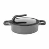 GEM Stay Cool 3.5 qt. Cast Aluminum Nonstick Saute Pan in Gray with Glass Lid and Dual Handles by BergHOFF 2 GEM Stay Cool 3.5 qt. Cast Aluminum Nonstick Saute Pan in Gray with Glass Lid and Dual Handles by BergHOFF -Cookware Sales Shop grey berghoff saute pans 2307422 64 1000