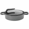 GEM Stay Cool 4.9 qt. Cast Aluminum Nonstick Saute Pan in Gray with Glass Lid by BergHOFF
